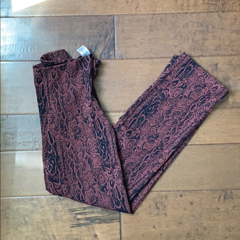 Leith snakeskin pants